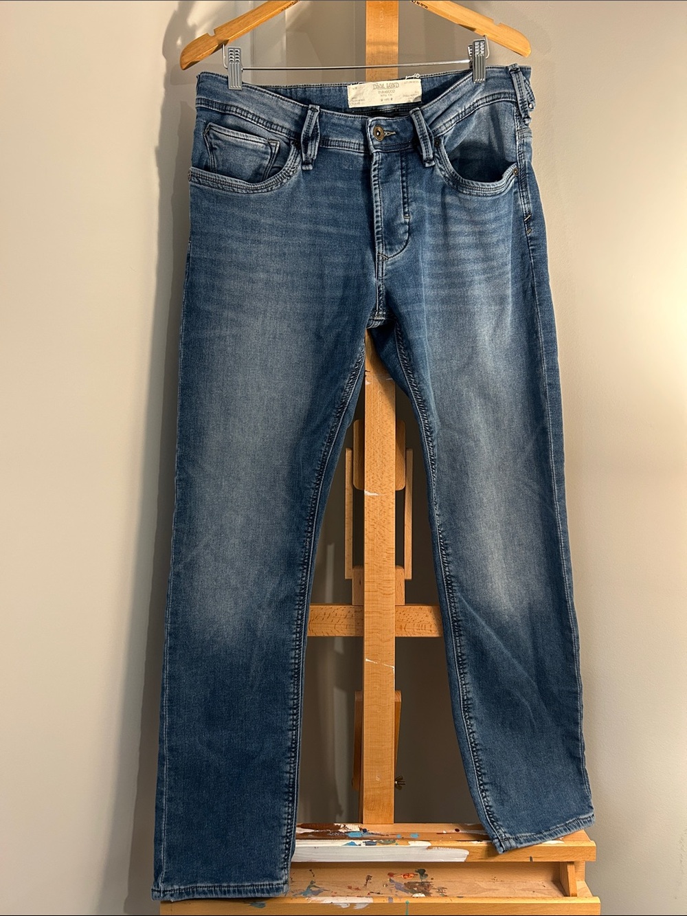 Parasuco Men's Slim Straight Mike Jeans in Mid Blue W 34 L 31
